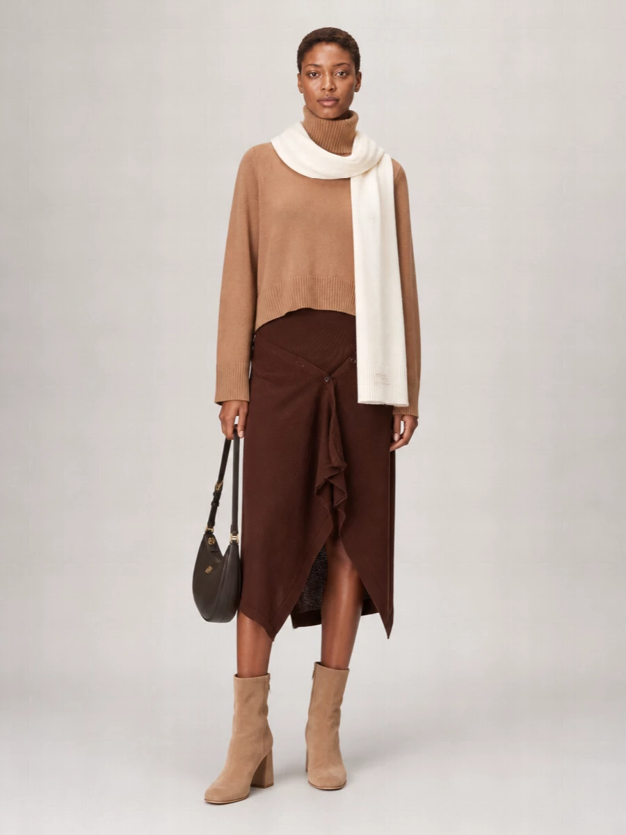 Vince Cashmere Wool Cropped High Neck Sweater