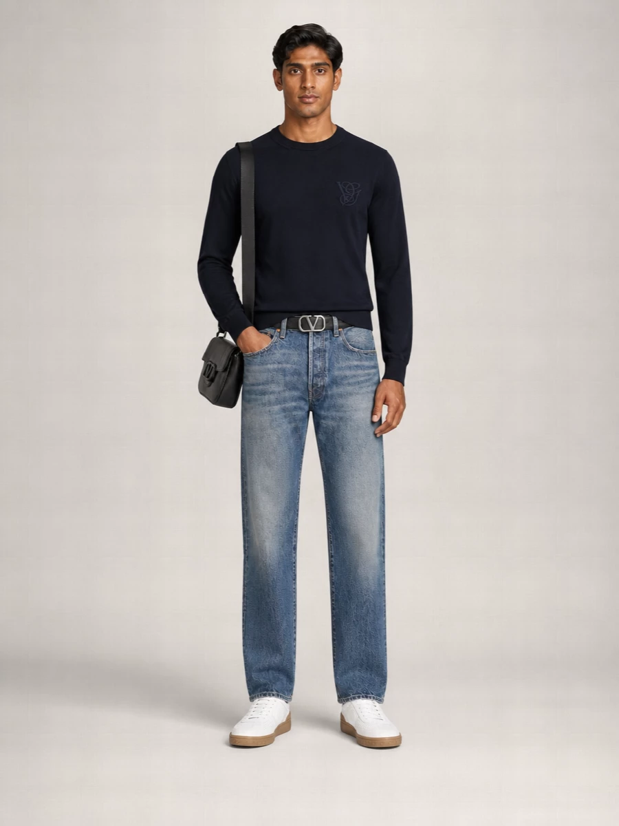 Valentino Denim Straight-Leg Jeans