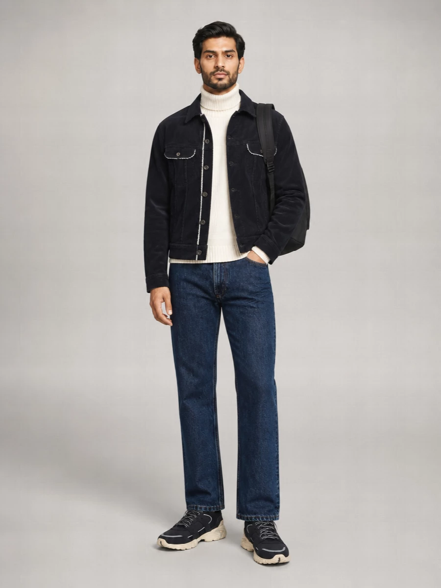 Lardini Corduroy Single-Breasted Coat