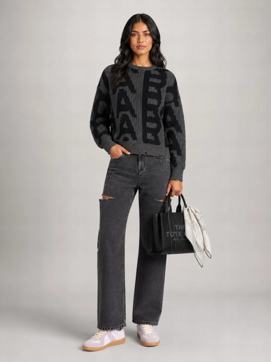 Marc Jacobs Merino Wool Distressed Jumper