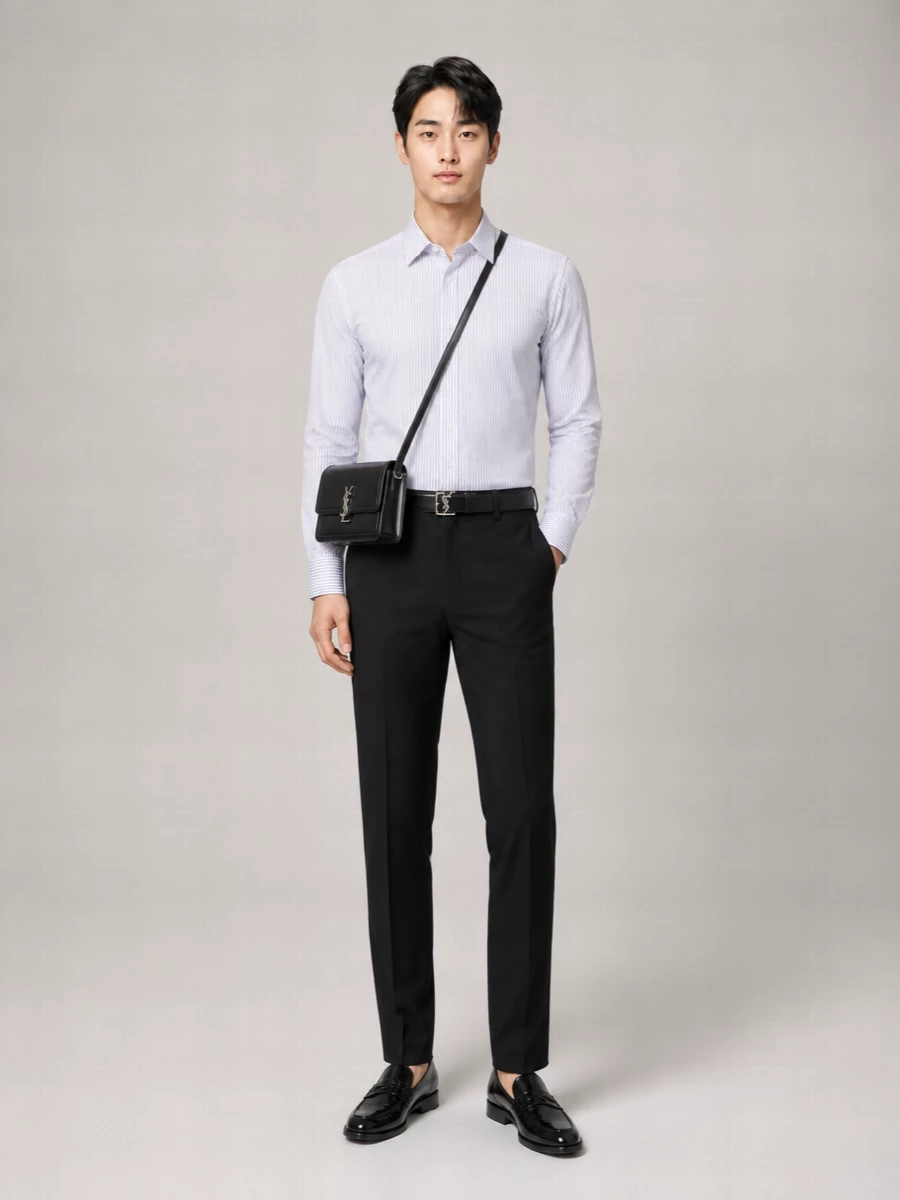 Saint Laurent Striped Cotton Poplin Shirt