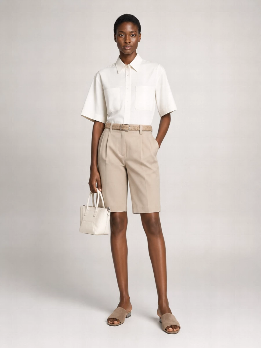 Brunello Cucinelli Cropped Pleated Trousers