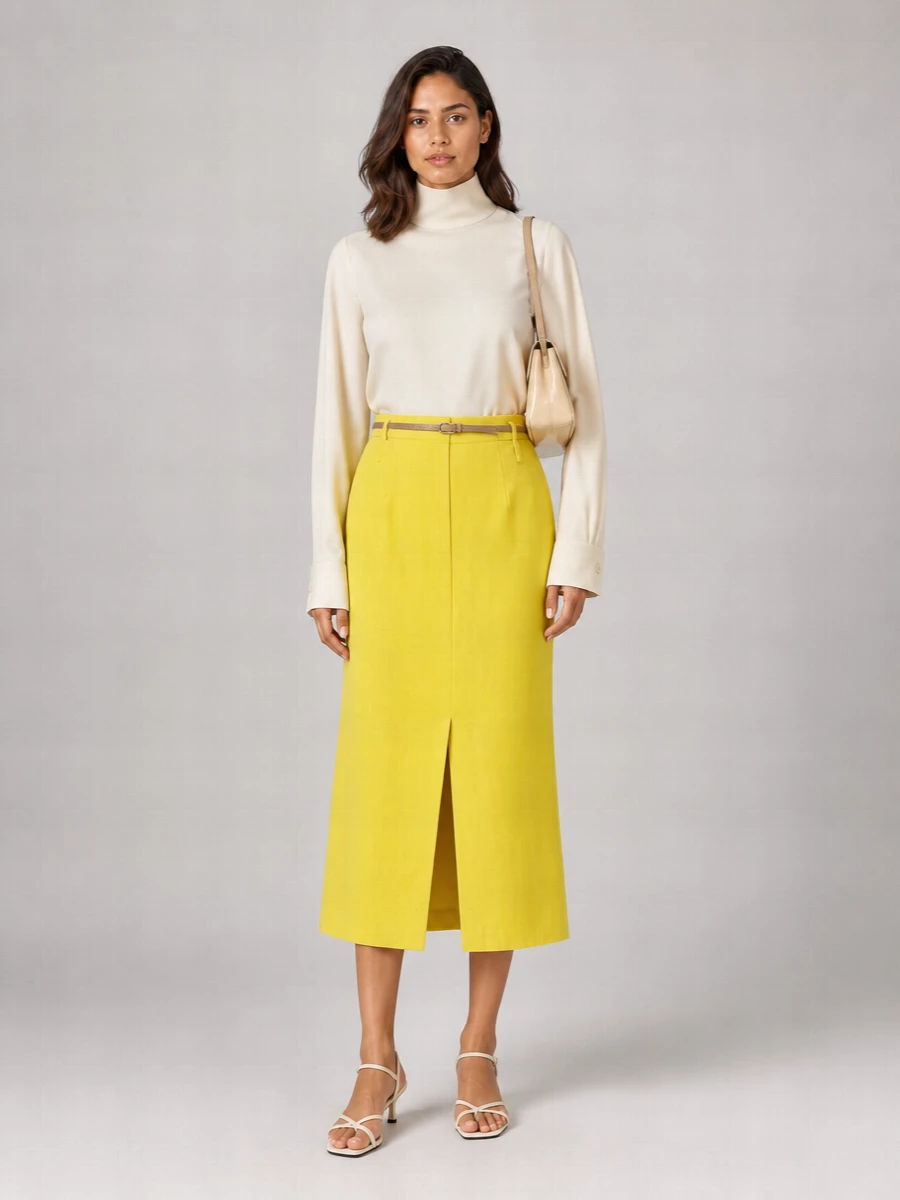 Jil Sander Silk High-Rise Skirt