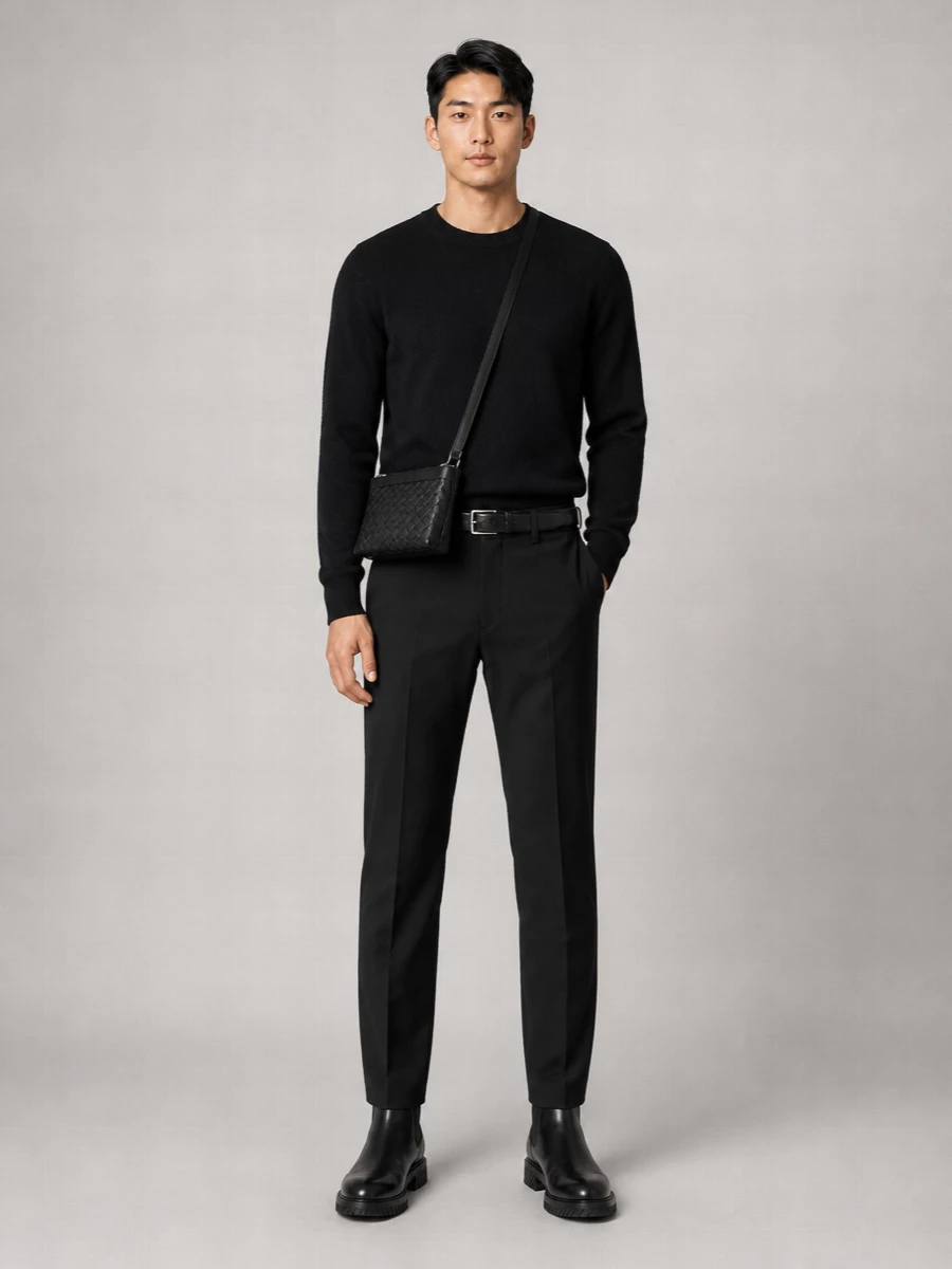 Off-White Virgin Wool Slim-Fit Straight-Leg Tailored Trousers