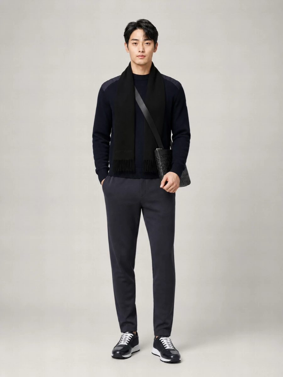 Moncler Grenoble Virgin Wool Ribbed Crewneck Sweater