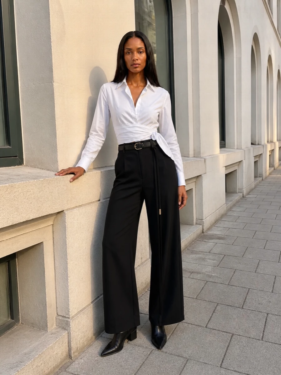 7fam shirt ann demeulemeester wide leg pant outfit