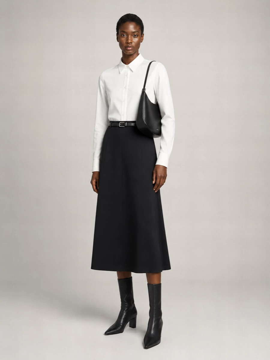 Jil Sander Midi A-Line Skirt