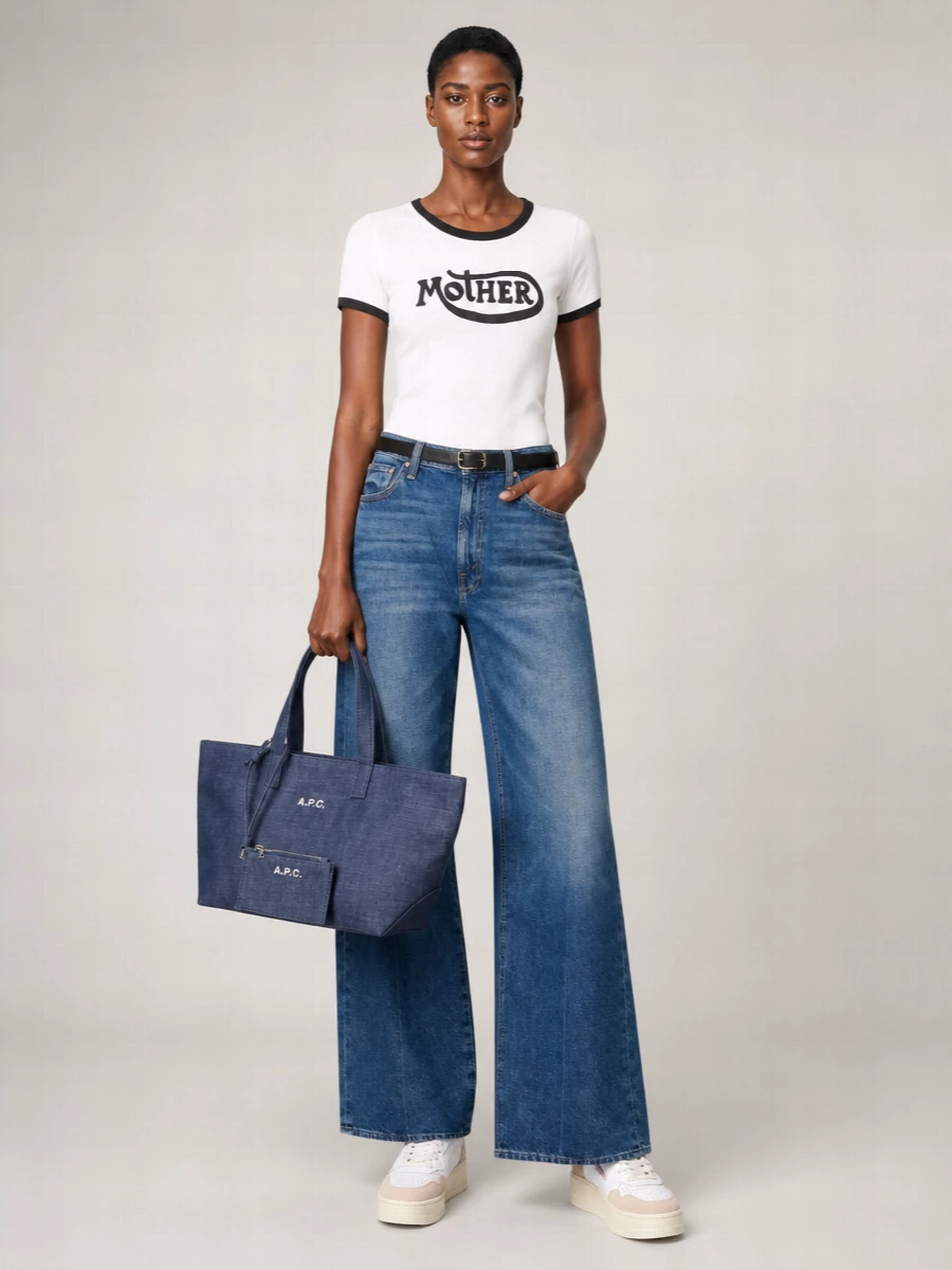 Mother Denim Wide-Leg Ankle Jeans