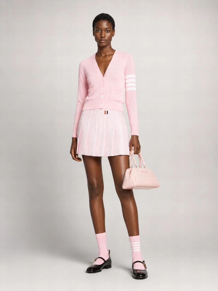 Thom Browne Cotton Pleated Mini Skirt