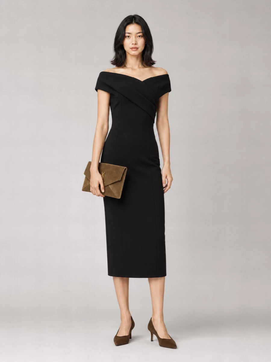 Saint Laurent Large Suede Clutch Bag