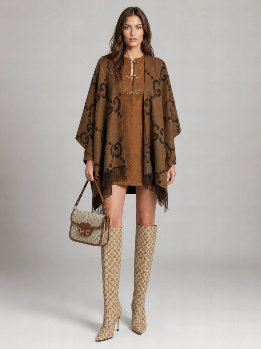 Gucci Reversible Cashmere Cape
