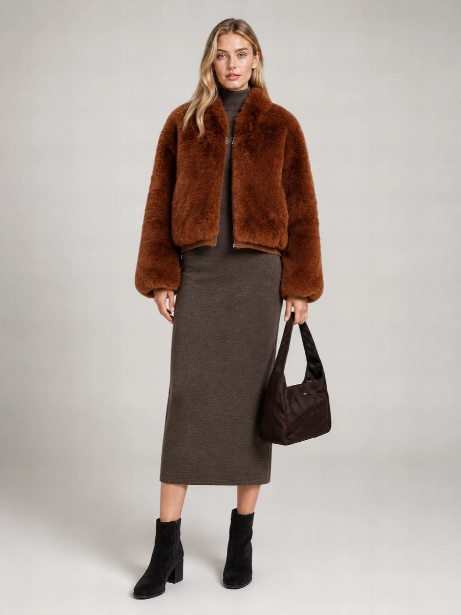 The Frankie Shop Faux Fur Relaxed-Fit Jacket
