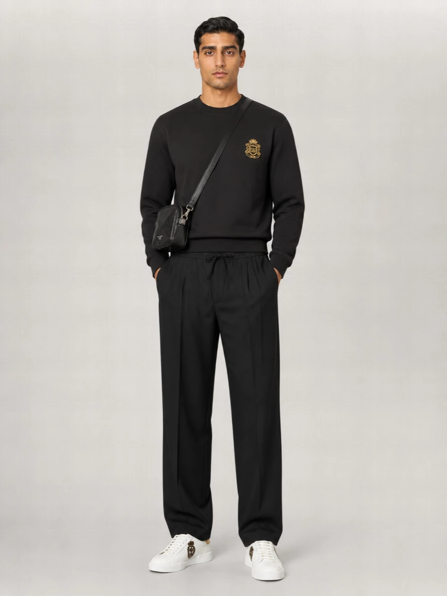 Dolce&Gabbana Heraldic Patch Cotton Sweatshirt