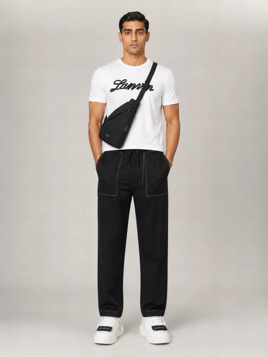 Off-White Leather Low-Top Sneakers