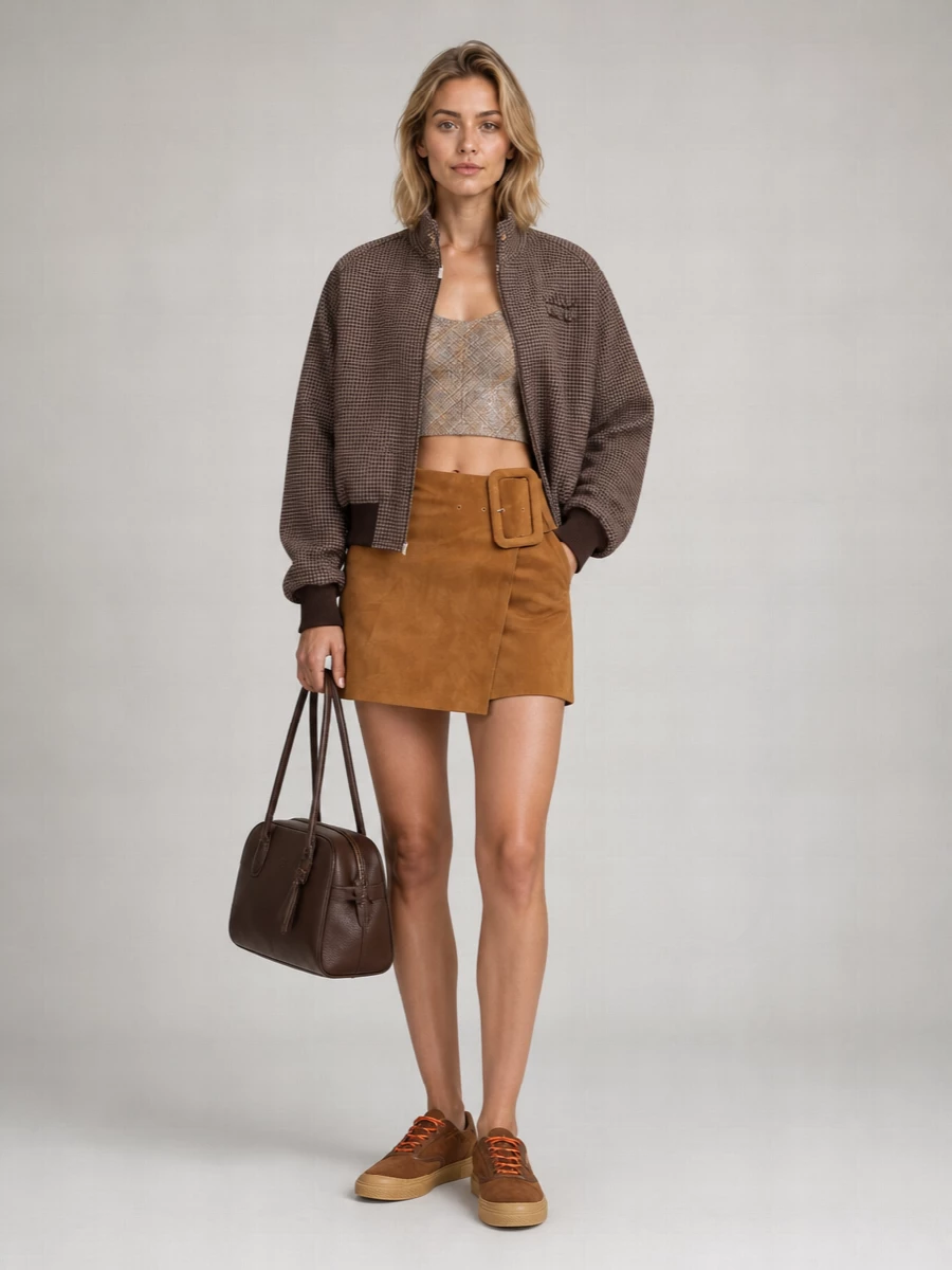 Miu Miu Ribbed-Trim Reversible Bomber Jacket