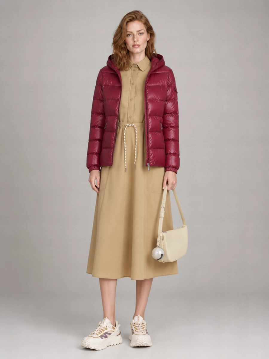 Moncler Down Hooded Quilted Short Puffer Jacket