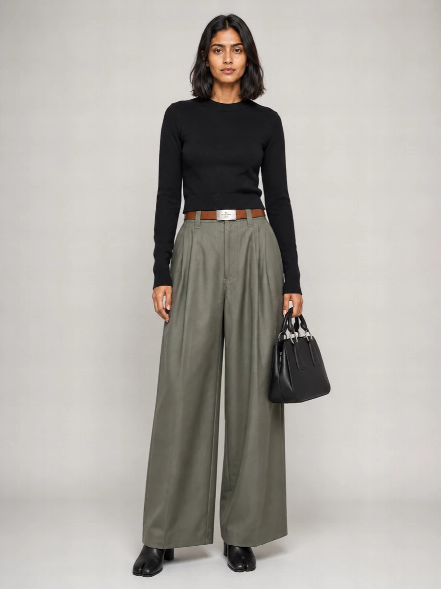 Maison Margiela Cotton Wide-Leg Trousers