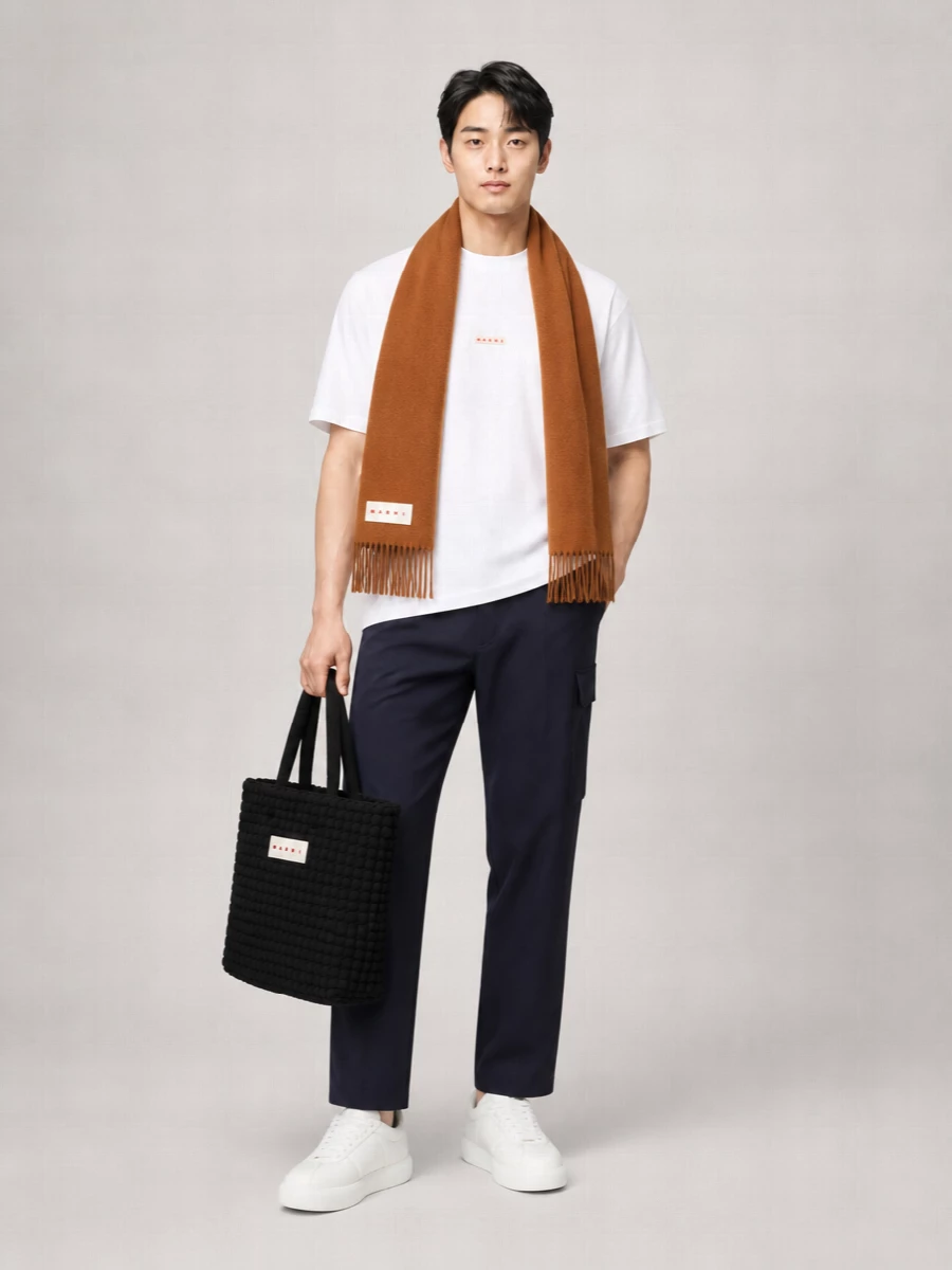 Marni Cotton Logo Patch Short-Sleeve T-Shirt