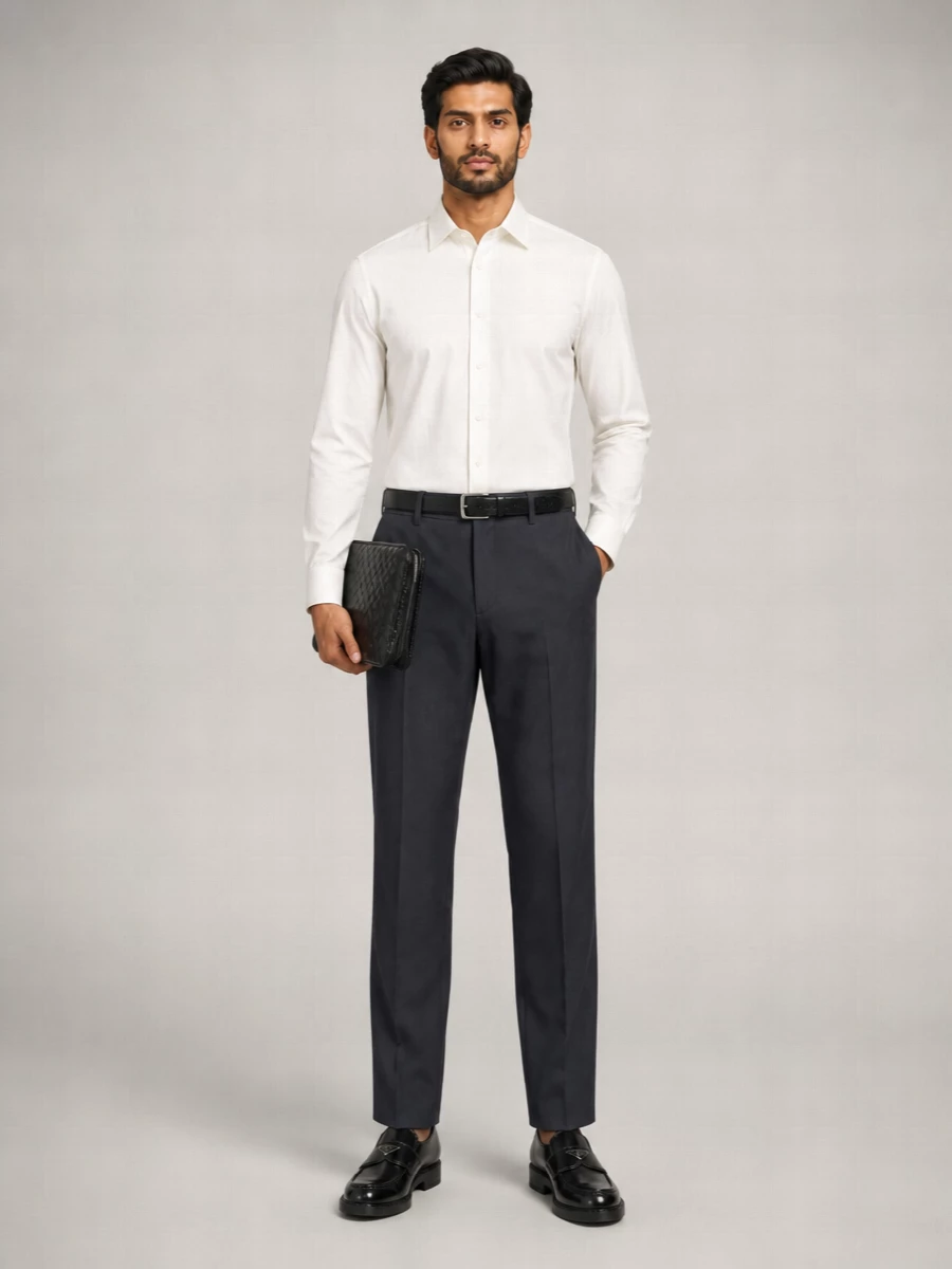 Prada Mohair Silk Straight-Leg Trousers