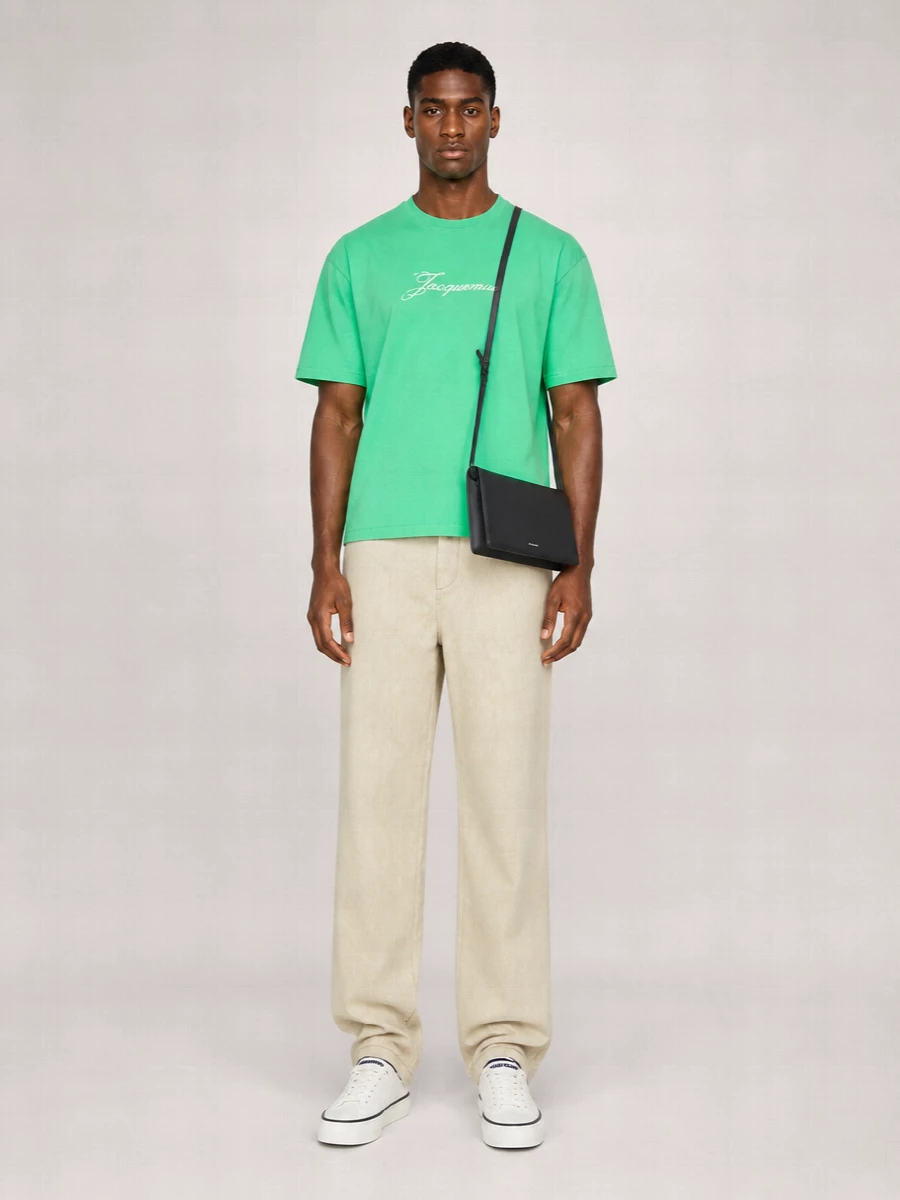 Jacquemus Logo-Print Cotton-Hemp Jersey T-Shirt