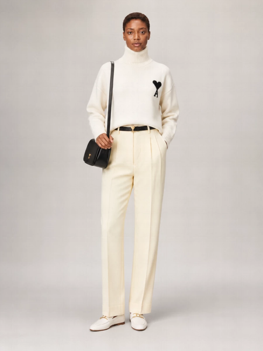 Ami Paris Virgin Wool Turtleneck Jumper