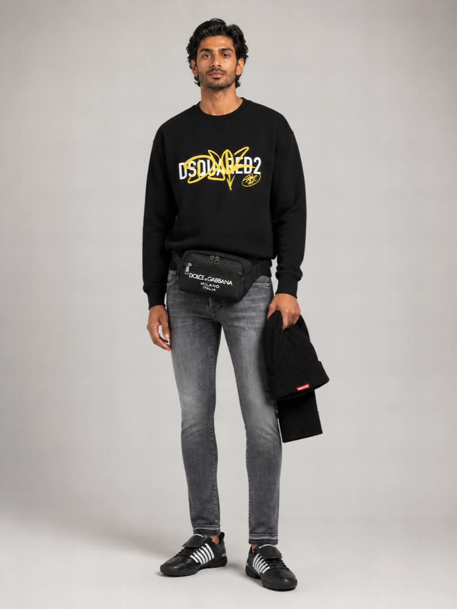 Dsquared2 Graffiti Print Cotton T-Shirt