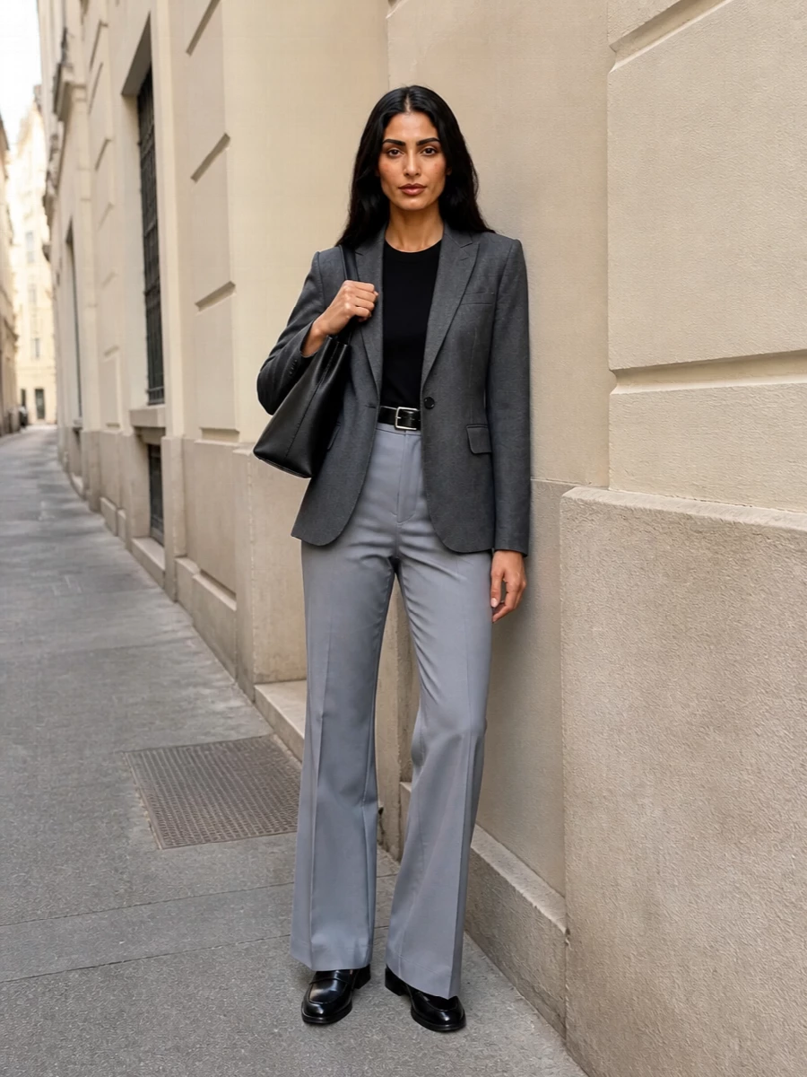Marni grey trousers stella mccartney blazer outfit