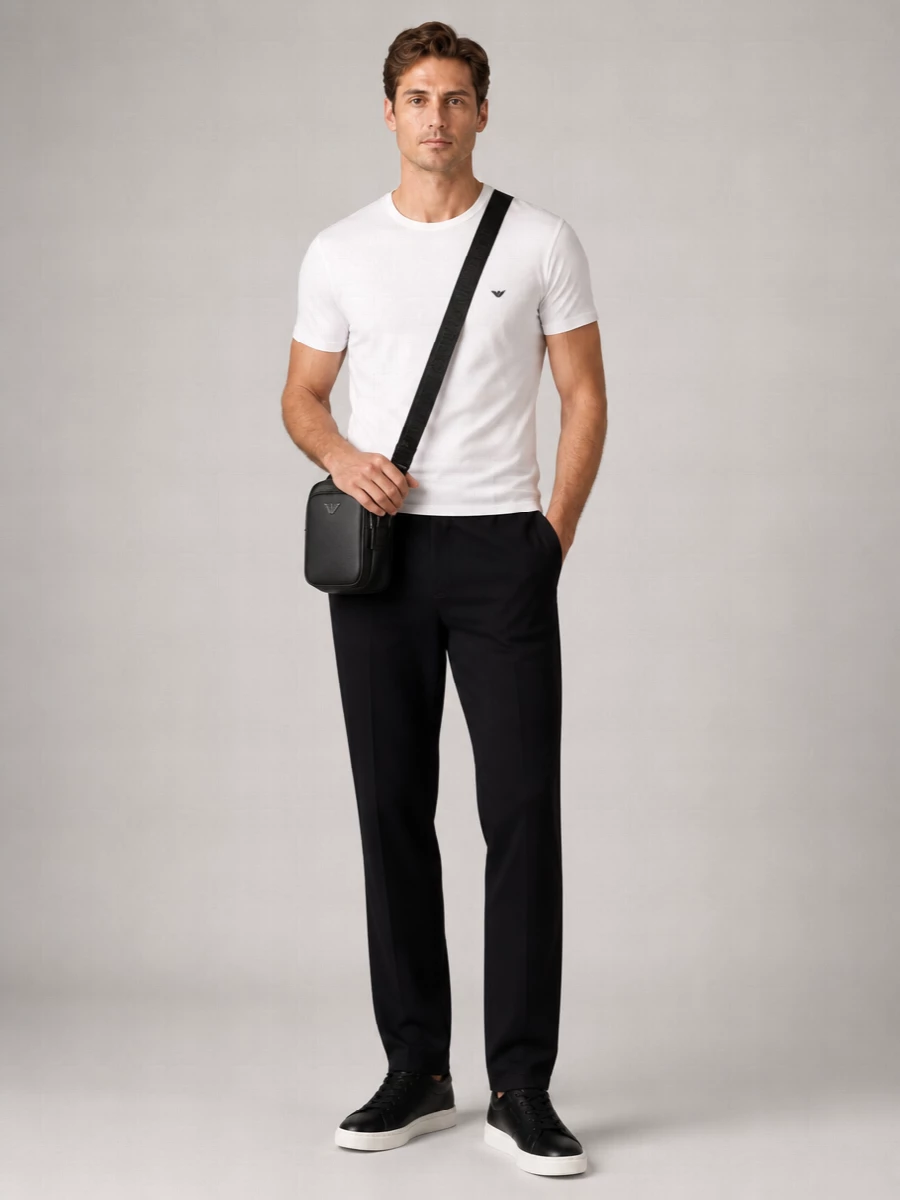 Emporio Armani Leather Low-Top Sneakers