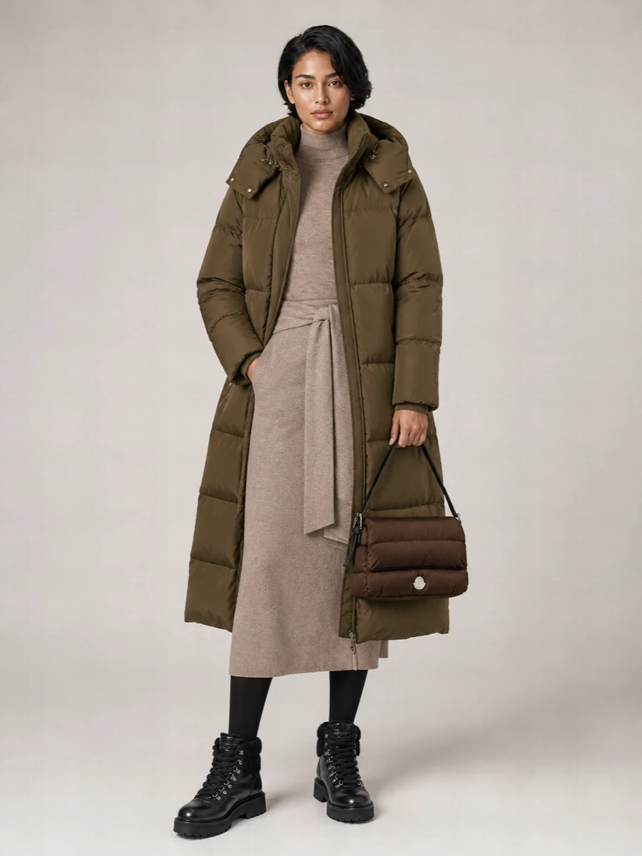 Woolrich quilted long parka