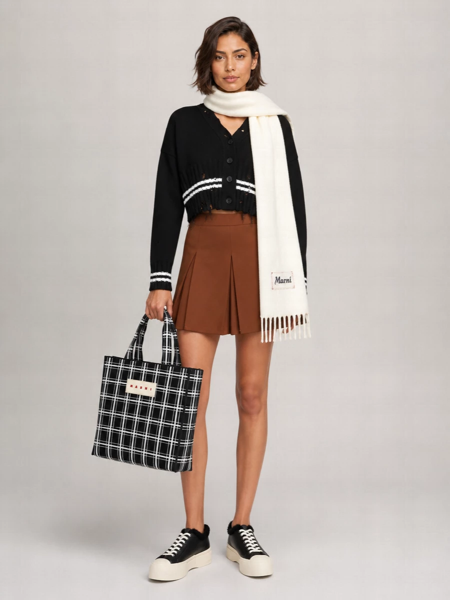 Marni Cotton Crewneck Cardigan