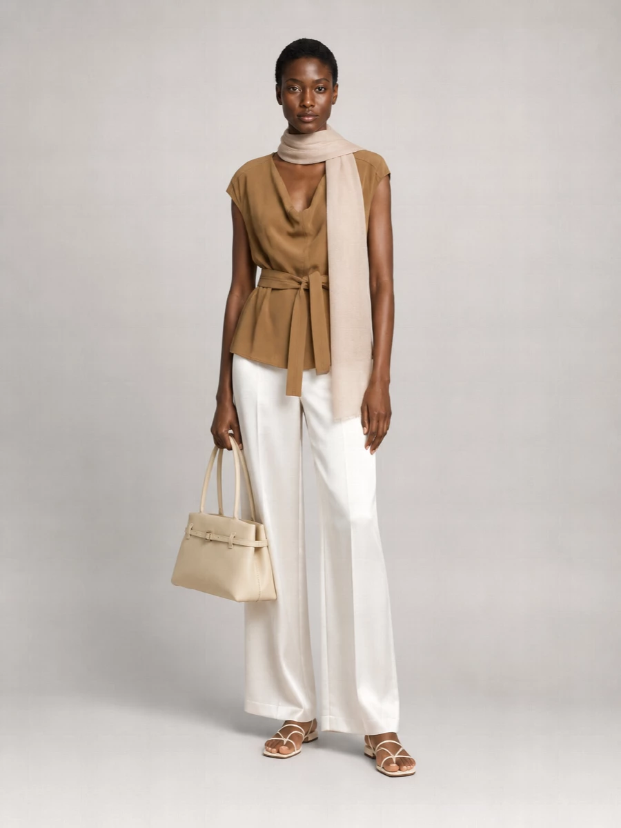Alysi Draped Sleeveless Blouse