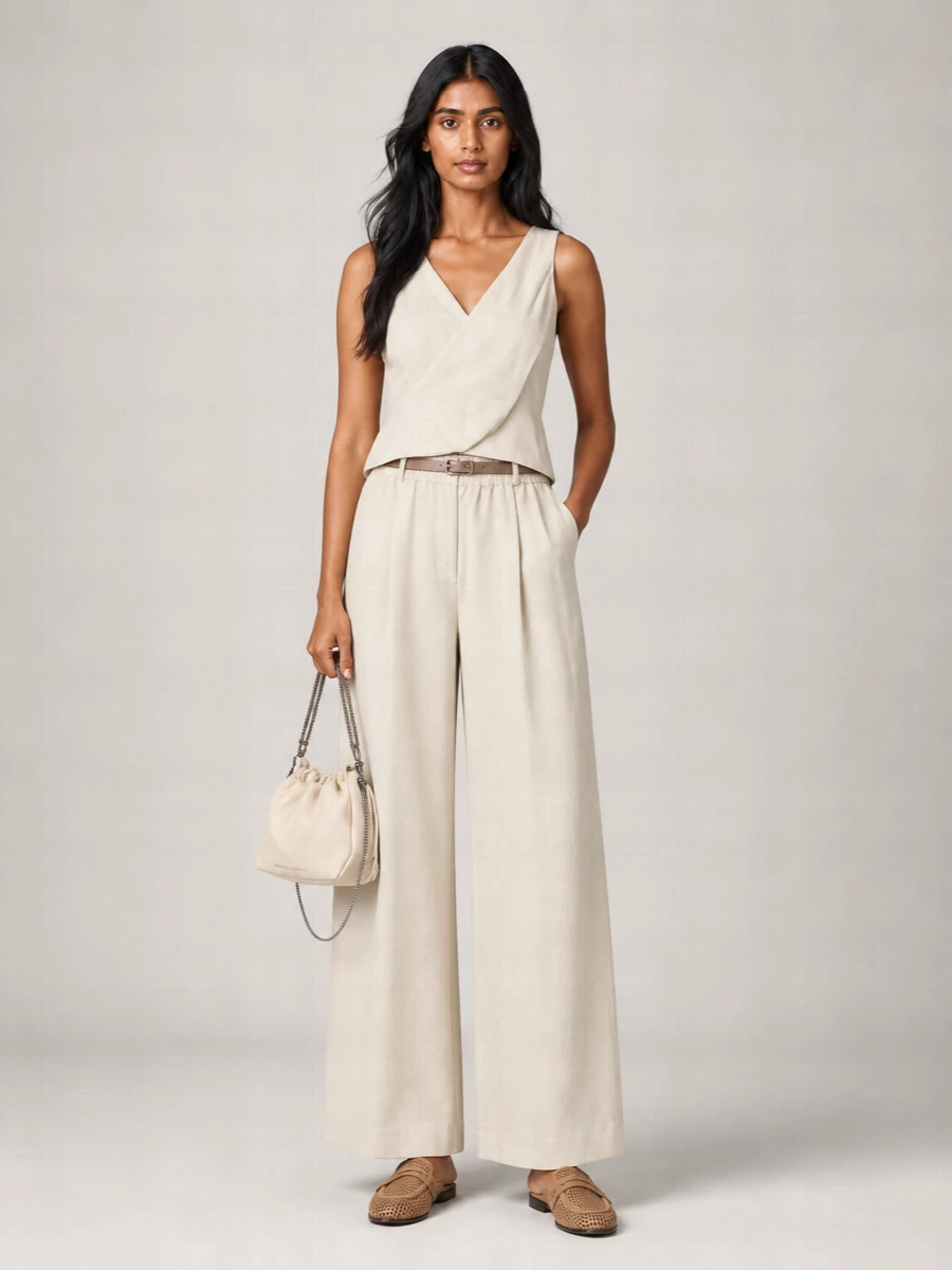 Brunello Cucinelli Loose-Fit Wide-Leg Trousers