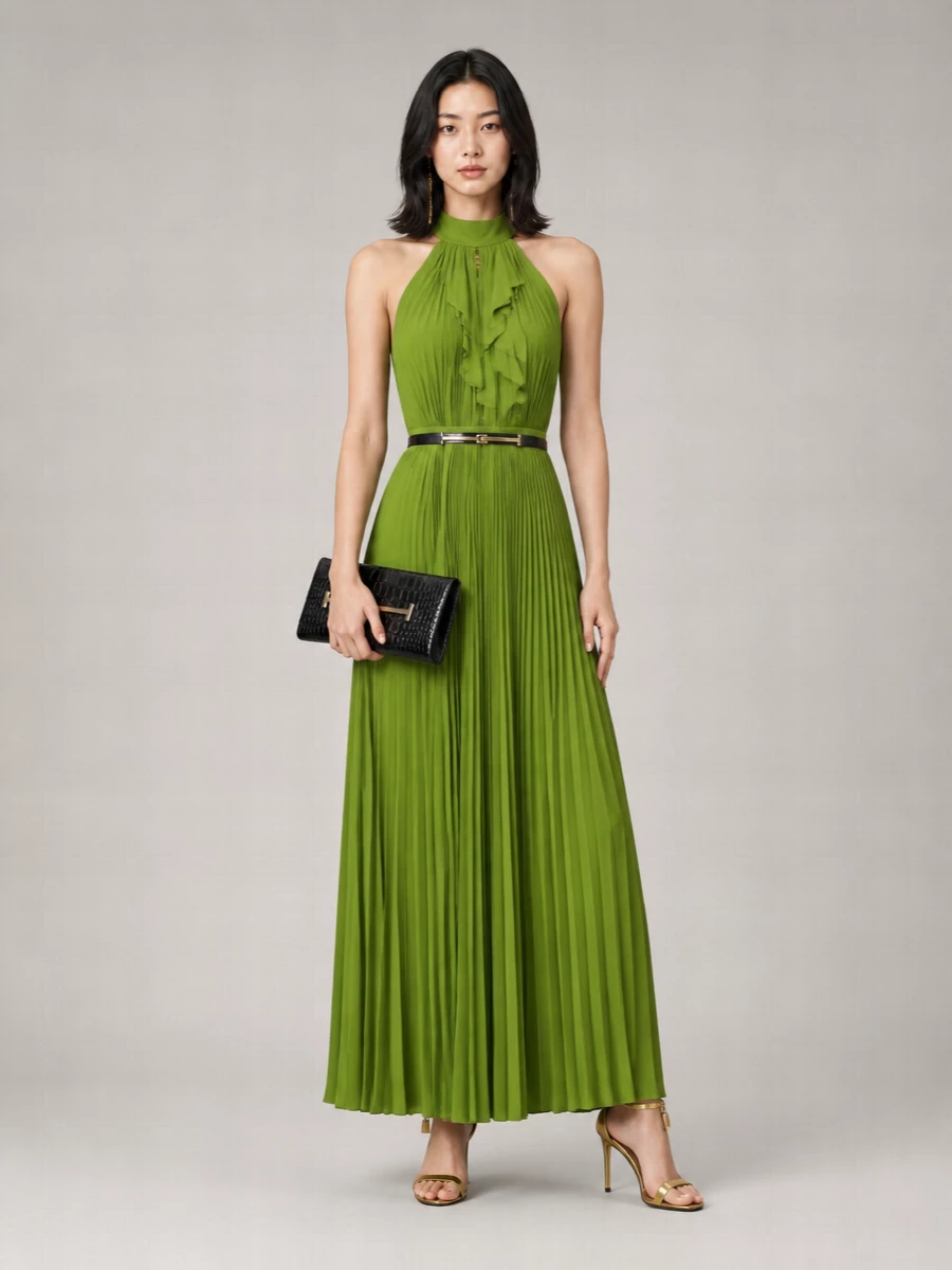Tom Ford Crocodile-Effect Leather Belt