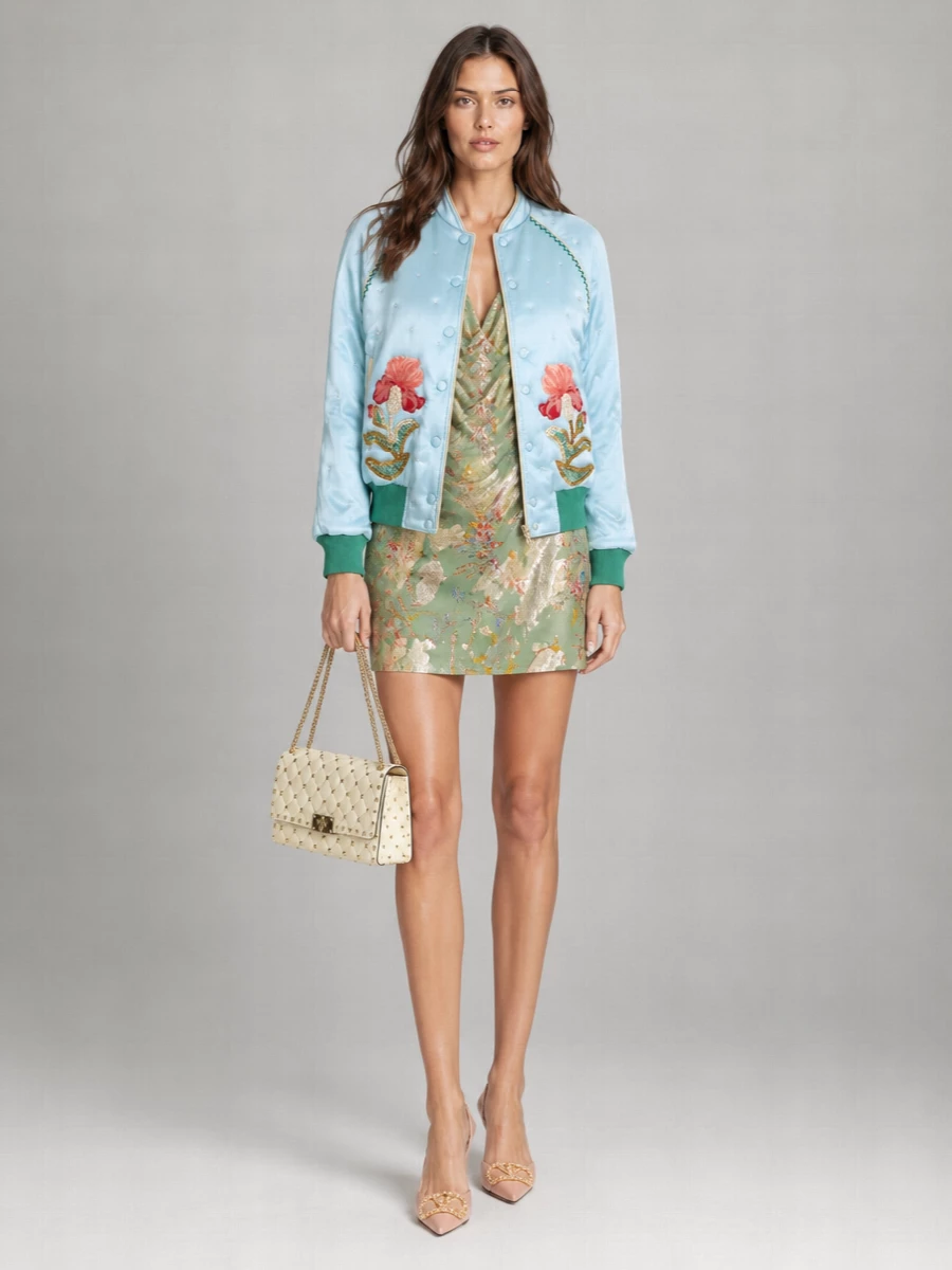 Valentino Garavani Embroidered Bomber Jacket