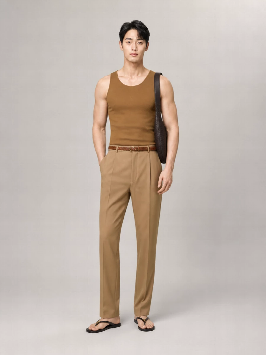Saint Laurent Ribbed Sleeveless Tank Top