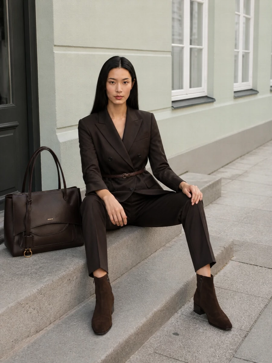 Tagliatore brown blazer chocolate tailored trousers