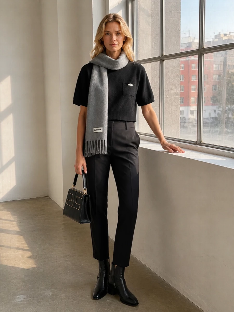 Elisabetta franchi cropped jumper black trousers