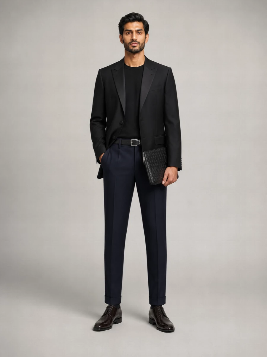 Saint Laurent Wool Pleated Slim-Fit Tailored Trousers