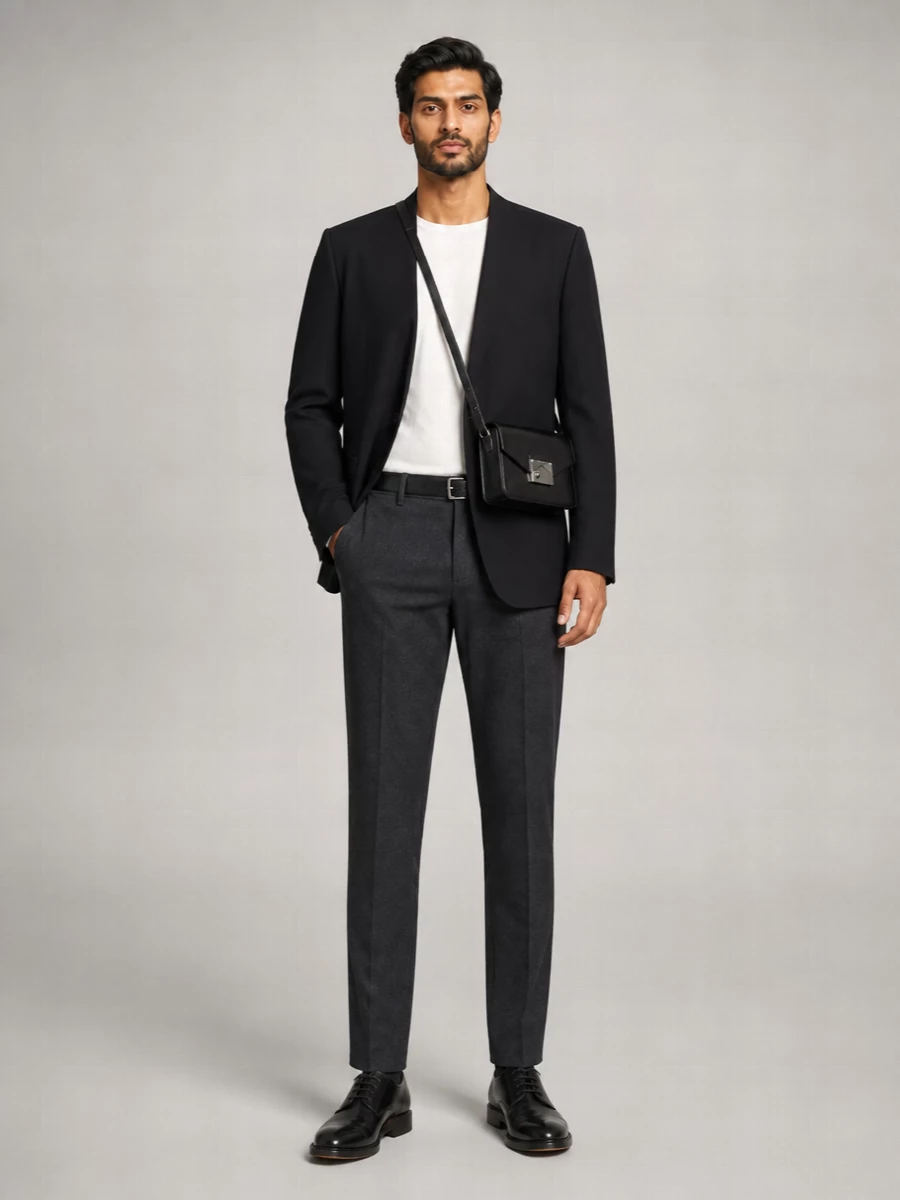Maison Margiela Virgin Wool V-Neck Suit Jacket