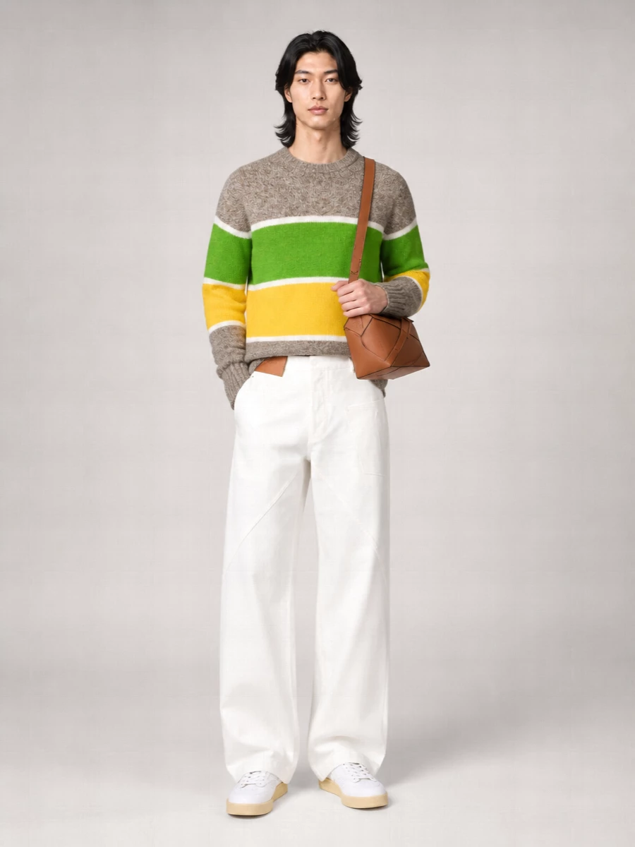 Jw Anderson Striped Lambswool T-Shirt