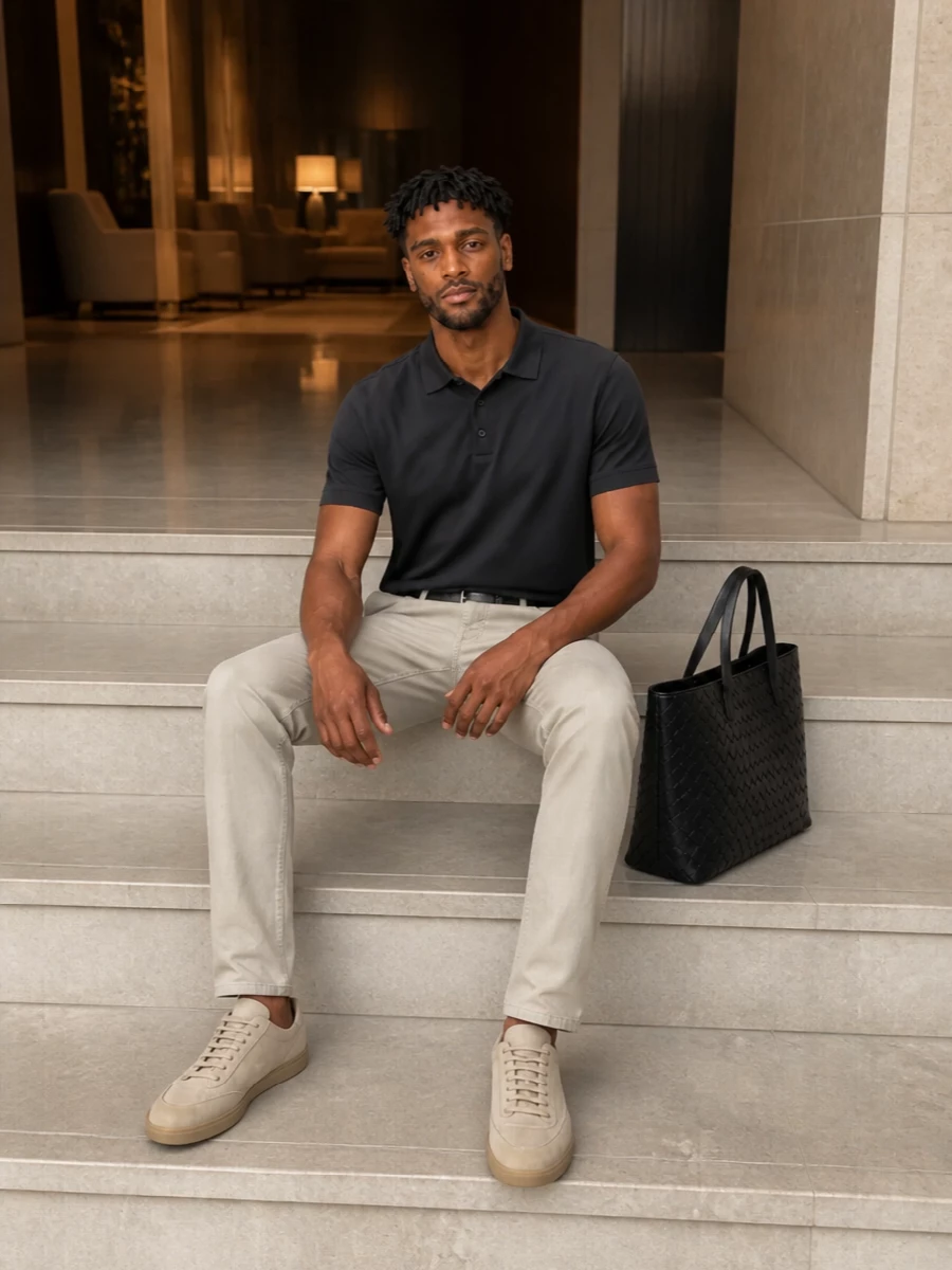 Zanone polo zegna stone trousers sneakers