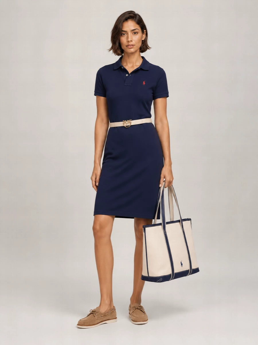 Ralph Lauren Short-Sleeve Knee-Length Dress