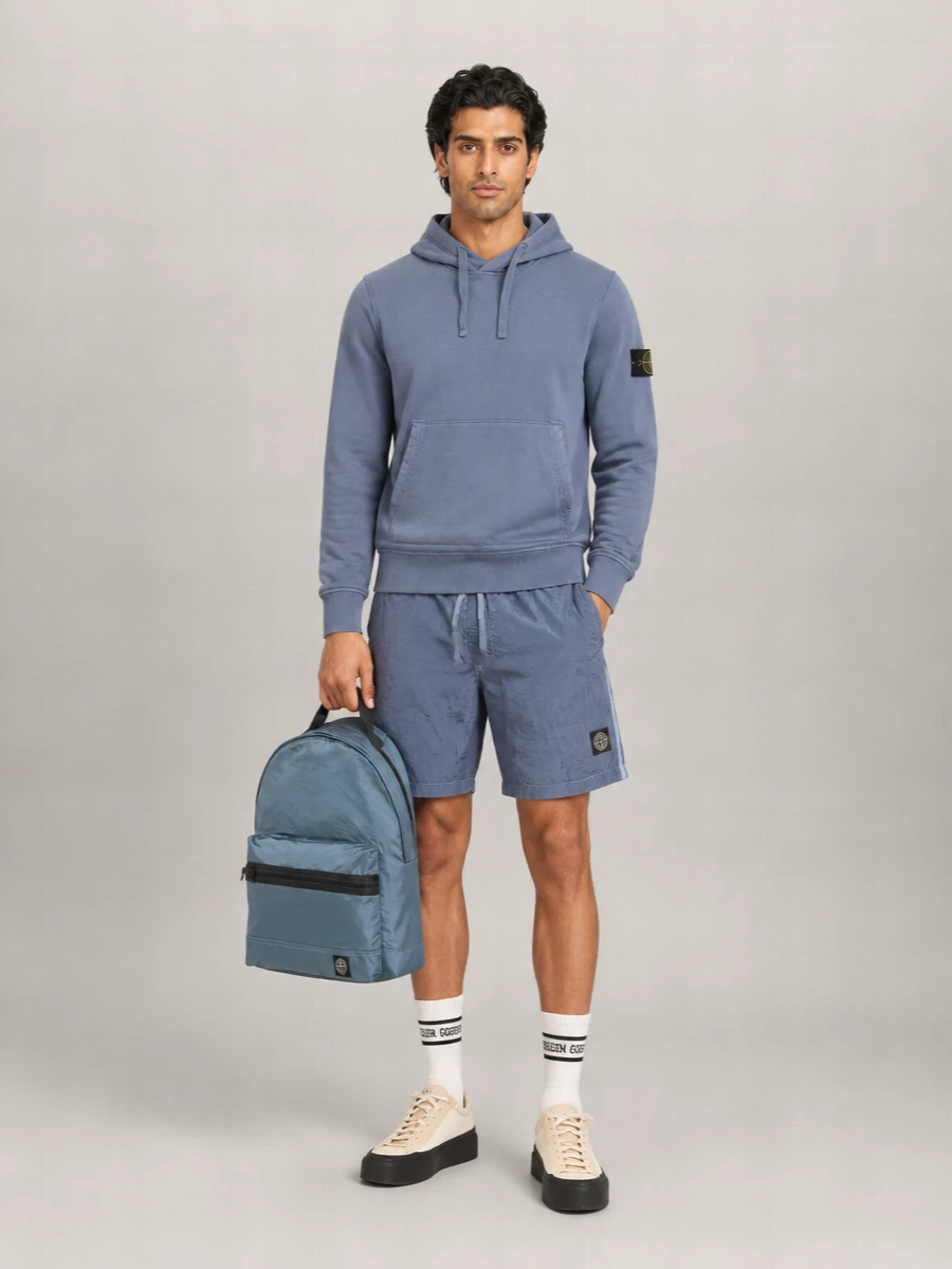 Stone Island Hooded Sweatshirt Drawstring Kangaroo Pocket