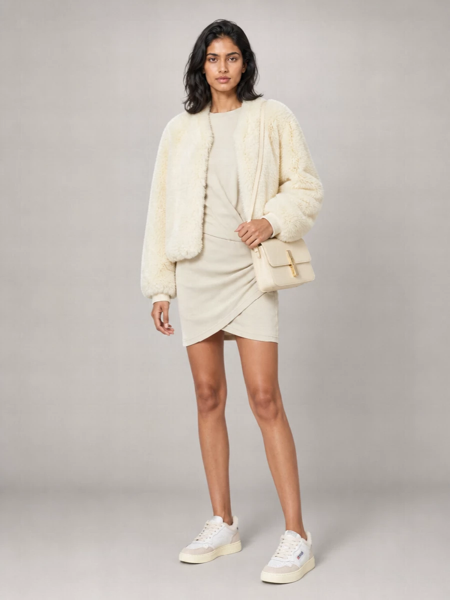 The Frankie Shop Faux Fur Jacket