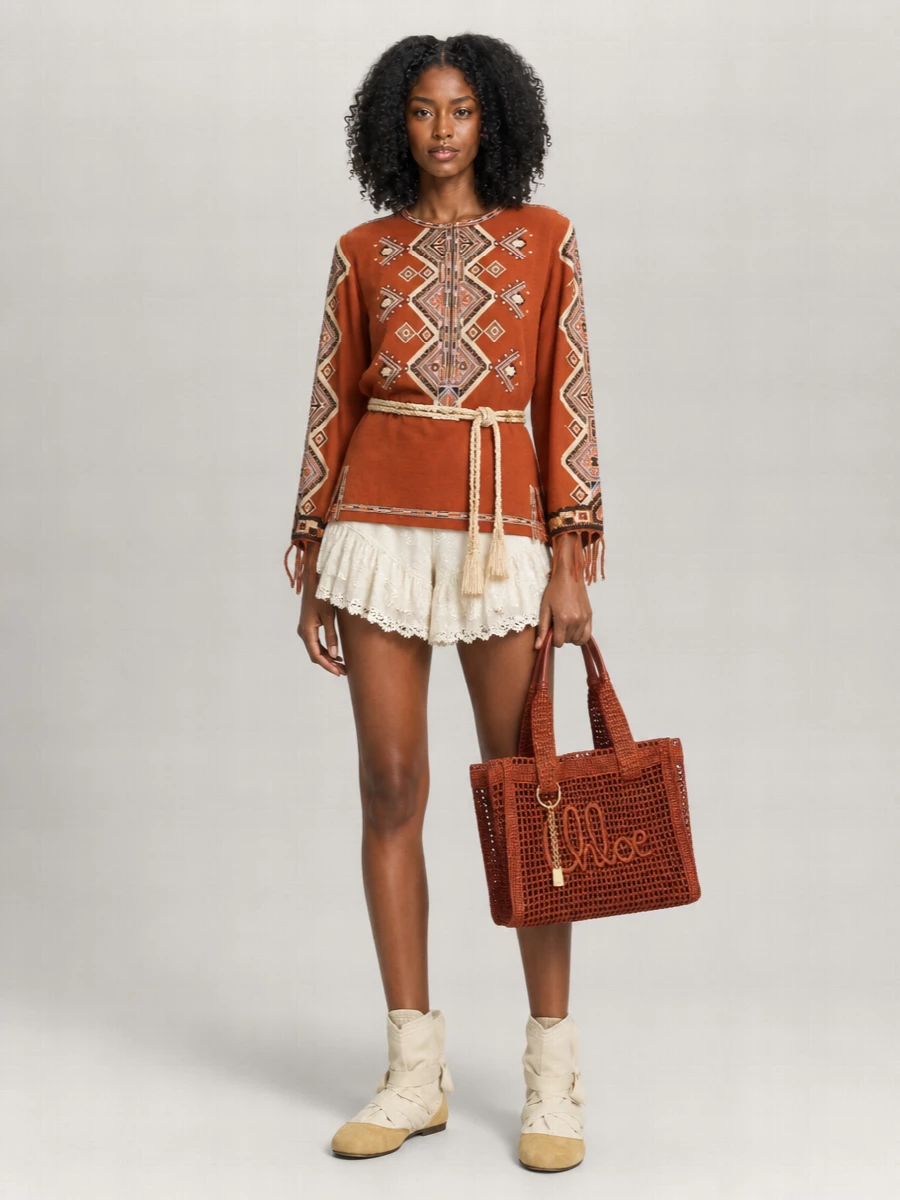 Chloé Raffia Tote Bag