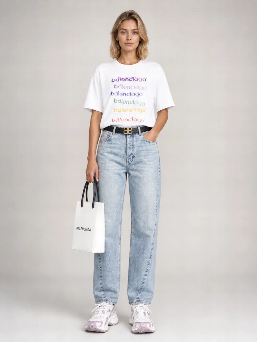 Balenciaga Leather Thin Belt
