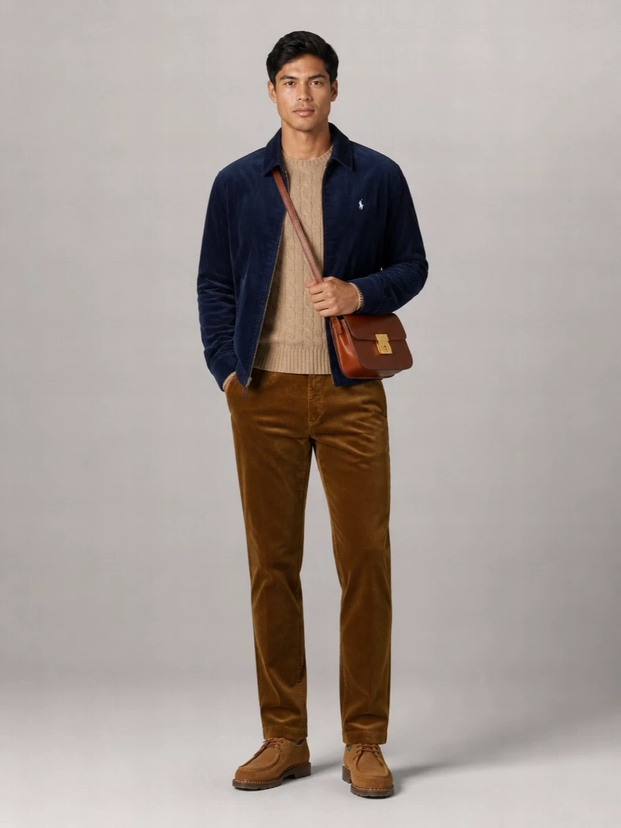 Polo Ralph Lauren Corduroy Single-Breasted Coat