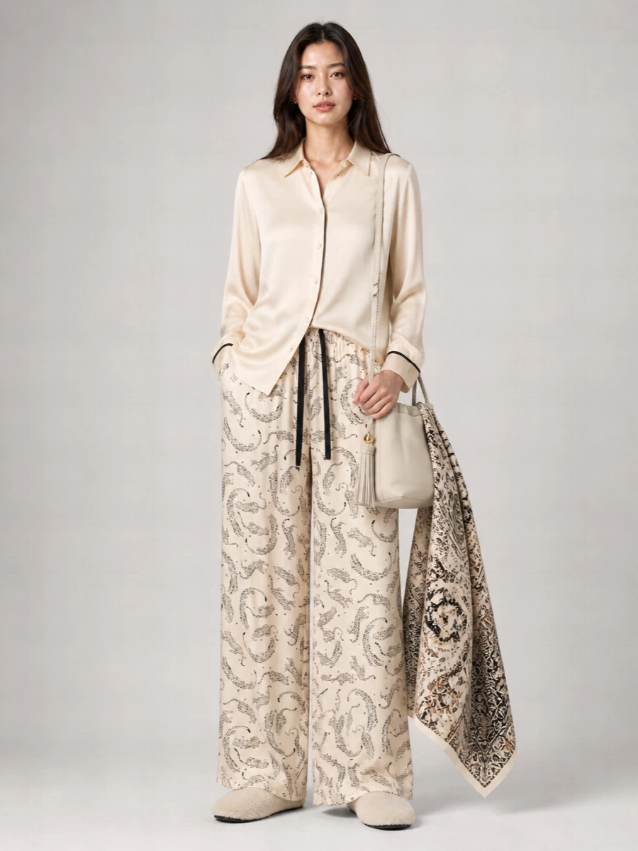 Forte Forte graphic-print pyjama trousers