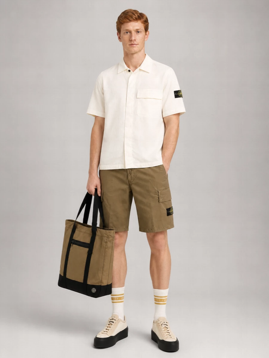 Stone Island Organic Cotton Cargo Shorts
