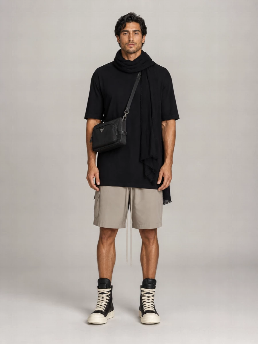 Rick Owens Cotton Cargo Shorts